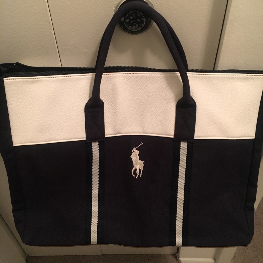 Navy & White Polo Duffle Bag